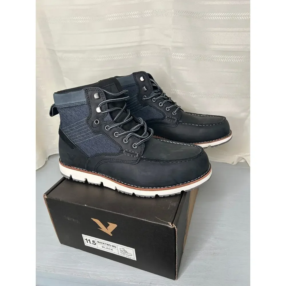 Territory Mack 2.0 Cap Moc Toe Ankle Boots Black Mens Sz 11.5 Wide
